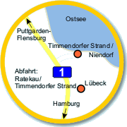 Anfahrtskarte zur FeWo Bremen