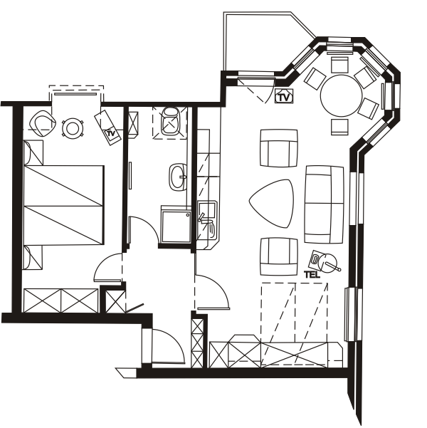 Grundriss der Ferienwohnung Bremen